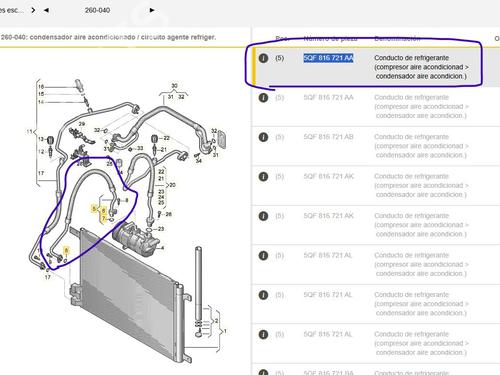 Tuyau de climatisation VW TIGUAN (AD1, AX1) 1.5 TSI | BP30053021M126 