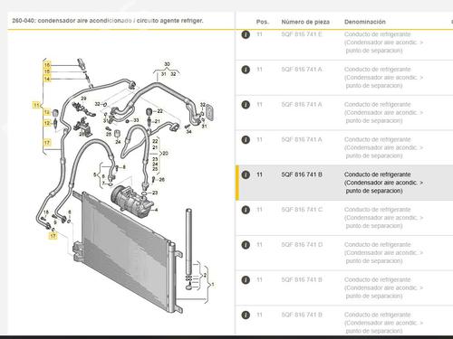 AC pipe VW TIGUAN (5N_) 2.0 TDI | BP29625077M126