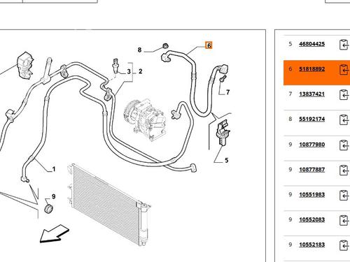 AC pipe FIAT 500 (312_) Electric (EV) | BP28167811M126
