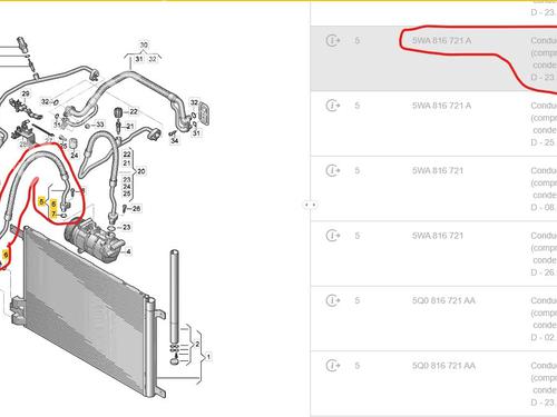 AC pipe SEAT LEON (KL1, KLG) | BP31329859M126