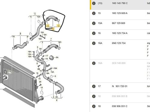 Pipe SKODA OCTAVIA II (1Z3) 2.0 TDI 16V | BP30553954M125