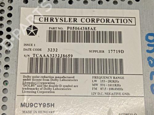 Bilradio CHRYSLER VOYAGER IV (RG, RS) 2.5 CRD | BP26519433E6 