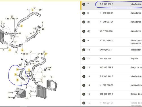 Pipe VW TOUAREG (7LA, 7L6, 7L7) 5.0 V10 TDI | BP22724991M125 