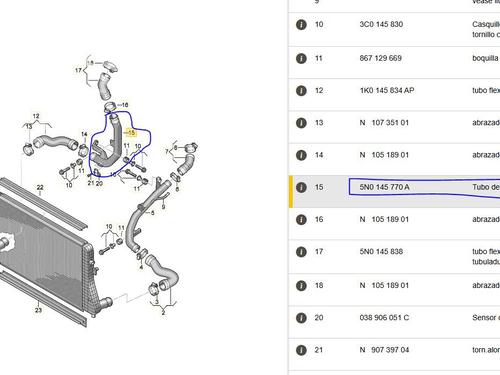 Pipe VW PASSAT B6 (3C2) 2.0 TDI 16V | BP22723690M125 