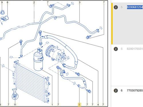 Klimaleitungen für RENAULT MEGANE II (BM0/1_, CM0/1_) 1.5 dCi (BM02, BM13, BM2A, CM02, CM13) (101 hp) 29750186