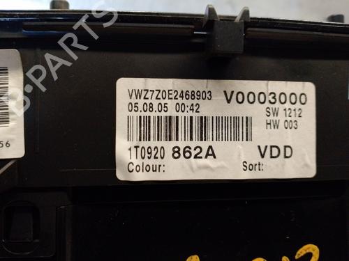 Instrument cluster VW TOURAN (1T1, 1T2) 1.9 TDI | BP20098575C47 