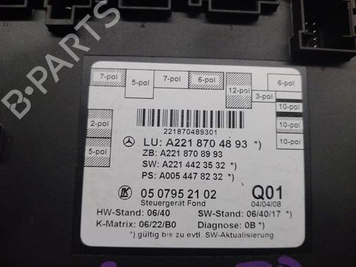 Control unit MERCEDES-BENZ S-CLASS (W221, V221)  | BP18010824M11 