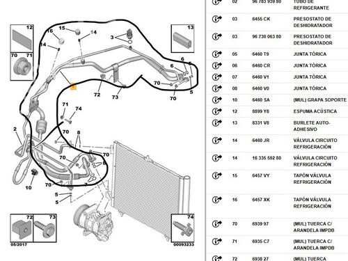 AC pipe PEUGEOT 2008 I (CU_) 1.2 THP 110 / PureTech 110 | BP32657592M126