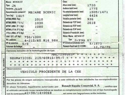 Pulsantiera anteriore sinistra RENAULT SCÉNIC I MPV (JA0/1_, FA0_) 1.9 dCi RX4 | BP20246291I27 