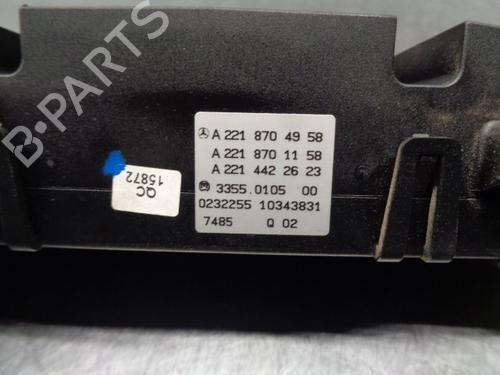 Climate control MERCEDES-BENZ S-CLASS (W221, V221) S 320 CDI (221.022, 221.122) | BP10647888I5 