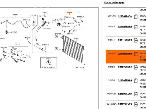 AC pipe NISSAN MICRA V (K14) 0.9 IG-T | BP30338756M126 