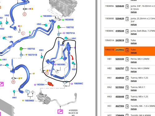 AC pipe FORD MONDEO V Saloon (CD) 2.0 Hybrid | BP30453186M126 