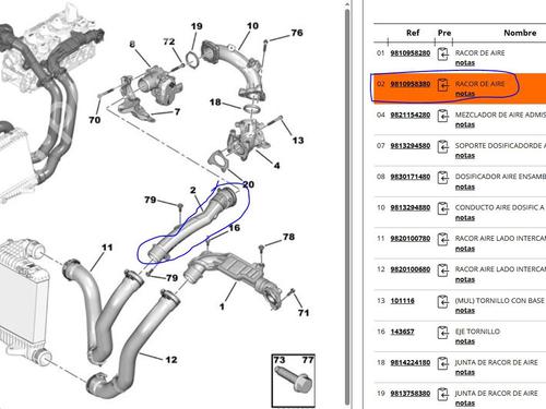 Pipe PEUGEOT 3008 II SUV (MC_, MR_, MJ_, M4_) 1.5 BlueHDi 130 | BP24513702M125 