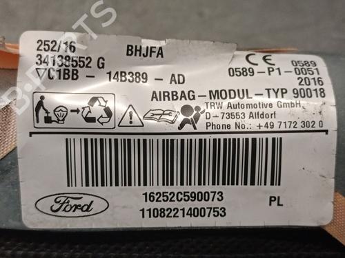 Høyre gardin kollisjonspute FORD FIESTA VI (CB1, CCN) 1.0 EcoBoost | BP21580149C12 