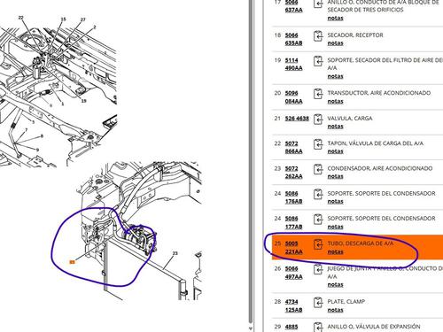 Tubo de aire acondicionado CHRYSLER VOYAGER IV (RG, RS) 2.5 CRD | BP30053119M126 