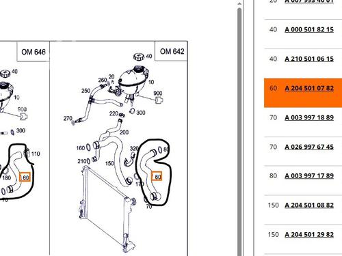 Pipe MERCEDES-BENZ C-CLASS T-Model (S204) C 320 CDI (204.222) | BP30762008M125