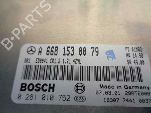 Engine control unit (ECU) MERCEDES-BENZ A-CLASS (W168) A 170 CDI (168.009, 168.109) | BP4915988M57 