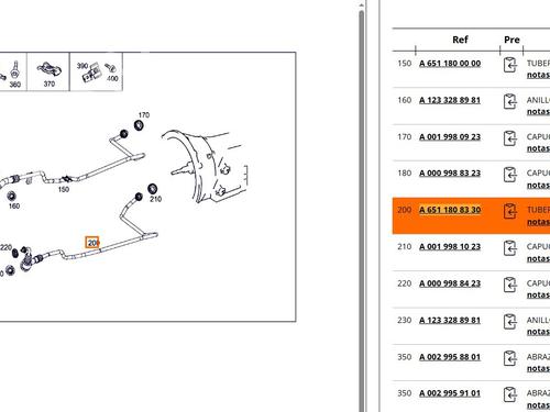 Pipe MERCEDES-BENZ GLC (X253) 220 d 4-matic (253.905, 253.903) | BP25439860M125