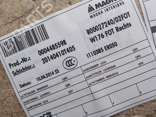 Rear right panel MERCEDES-BENZ A-CLASS (W176) A 45 AMG 4-matic (176.052) | BP39621691C61 - Image 4