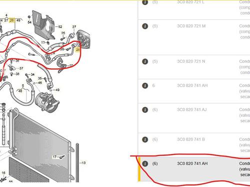 AC pipe VW PASSAT B6 (3C2) 2.0 FSI | BP27858702M126