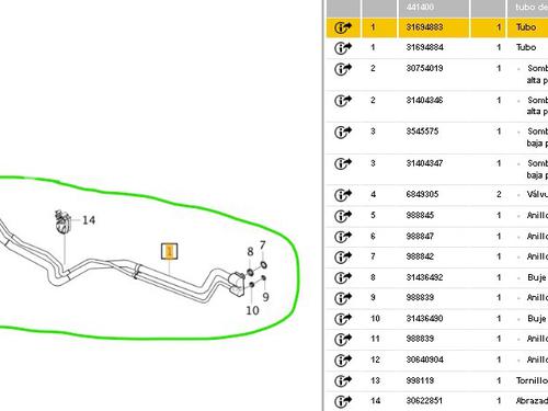 AC pipe VOLVO XC40 (536) D4 AWD | BP29924613M126