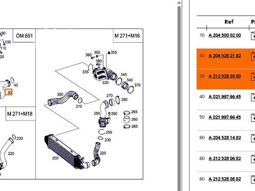 Pipe MERCEDES-BENZ C-CLASS (W204) C 220 CDI (204.008) | BP28726394M125