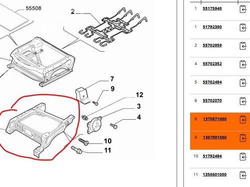 Right front seat FIAT FIORINO Box Body/MPV (225_) 1.3 D Multijet (225BXD1A, 225BXB1A, 225BXB11) | BP31375971C16 