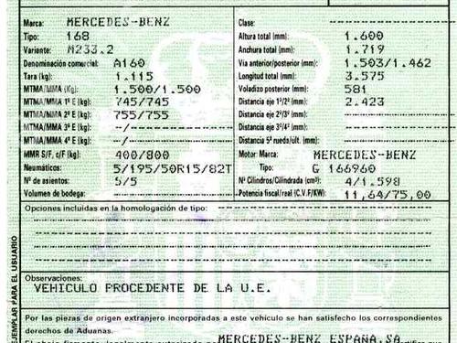 Right taillight MERCEDES-BENZ A-CLASS (W168) A 160 (168.033, 168.133) | BP2057442C35 