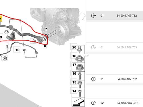 AC pipe BMW X2 (F39) sDrive 18 d | BP32289514M126 