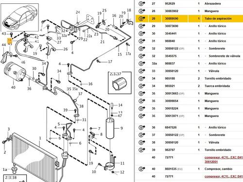 AC pipe VOLVO S40 I (644) 1.8 i | BP29583742M126 