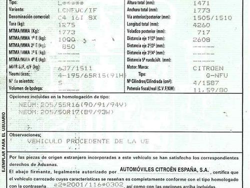 Høyre bak invendig håndtak CITROËN C4 I (LC_) 1.6 16V | BP3217038I16 