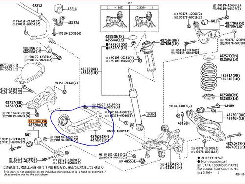 Right rear suspension arm TOYOTA C-HR (_X1_) 1.8 Hybrid (ZYX10_, ZYX11_) | BP18430175M15 