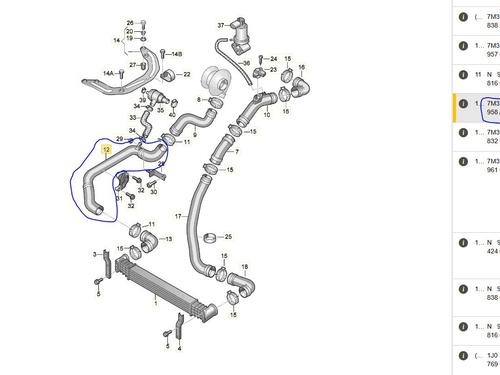Pipe SEAT ALHAMBRA (7V8, 7V9) 1.9 TDI | BP22180557M125 
