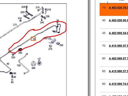 AC pipe SMART FORFOUR Hatchback (453) electric drive (453.091) | BP29457174M126