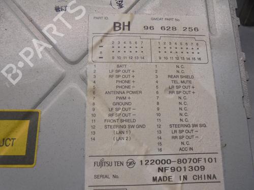 Radio CHEVROLET AVEO / KALOS Saloon (T250, T255) 1.4 | BP16474630E6 