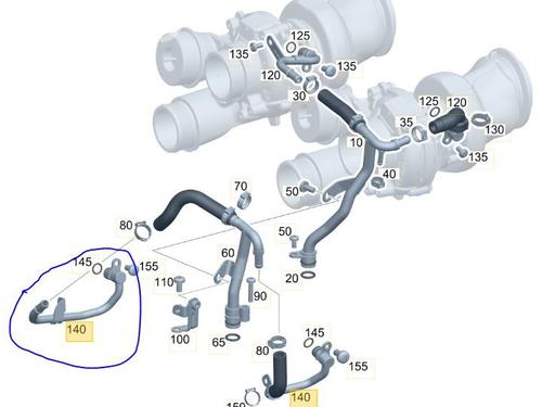 Pipe MERCEDES-BENZ G-CLASS (W463) G 500 (463.260, 463.261) | BP27458650M125 