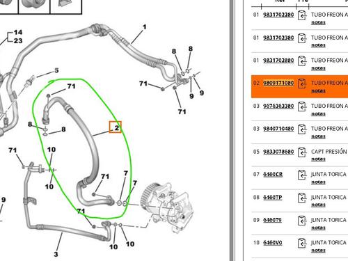 AC pipe PEUGEOT 3008 II SUV (MC_, MR_, MJ_, M4_) 1.2 THP/ PureTech 130 (MRHNSM, MRHNSU, MRHNSJ, MRHNYW,... | BP29924944M126 