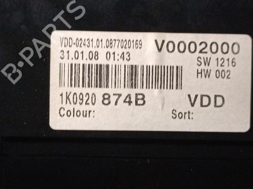 Instrument cluster VW GOLF V (1K1) 2.0 TDI 16V | BP30383568C47