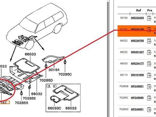 Underbody protection MITSUBISHI PAJERO SPORT I (K7_, K9_) 2.5 TD (K94W, K74T) | BP25237223M92 
