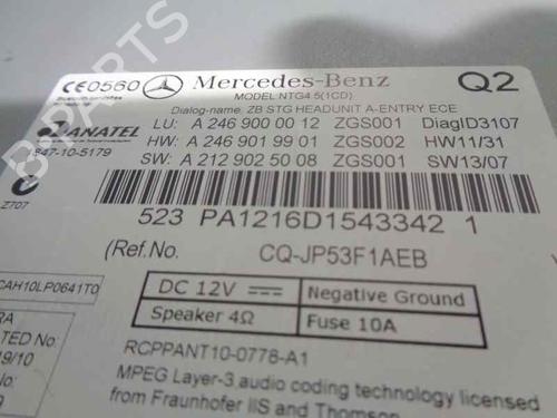 Radio MERCEDES-BENZ CLA Coupe (C117) CLA 200 CDI (117.301) | BP5148988E6 