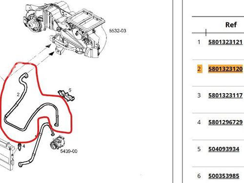 AC pipe IVECO DAILY V Van 35C15 V, 40C15 V, 45C15 V, 50C15 V, 60C15 V,65C15 V | BP37224775M126 - Image 2