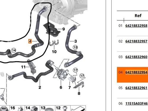 Pipe BMW X2 (F39) sDrive 18 d | BP32314234M125