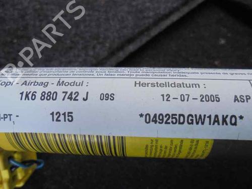 Right curtain airbag VW GOLF V (1K1) 2.0 TDI 16V | BP2065415C12 