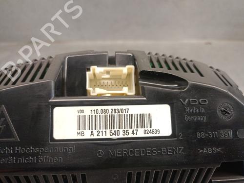 Instrument cluster MERCEDES-BENZ E-CLASS (W211) E 270 CDI (211.016) | BP28009726C47 