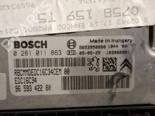 Engine control unit (ECU) PEUGEOT 307 (3A/C) 1.6 HDi | BP30470485M57