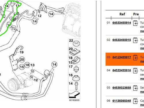 AC pipe BMW X3 (E83) 2.0 sd | BP29505978M126 