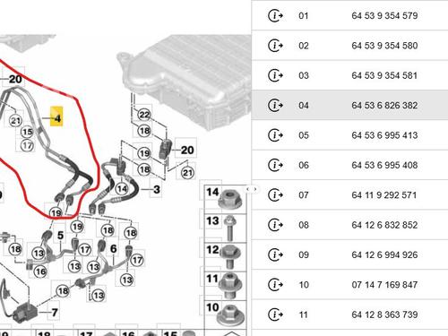 AC pipe BMW X5 (G05, F95) xDrive 45 e Plug-in Hybrid | BP33045794M126 - Image 5