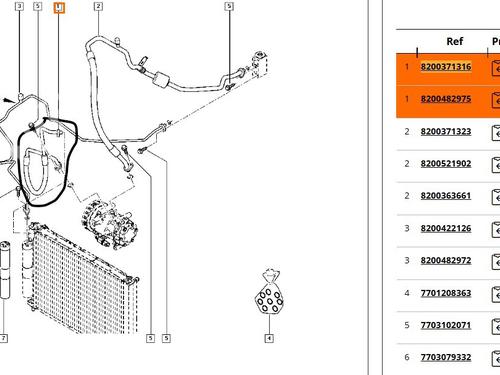 AC pipe RENAULT CLIO III (BR0/1, CR0/1) 1.6 16V (BR05, BR0B, BR0Y, BR15, BR1J, BR1M, BR1Y, CR0B,... | BP32189313M126 - Image 2