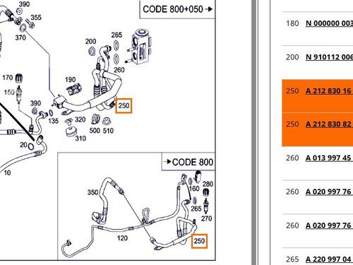 AC pipe MERCEDES-BENZ E-CLASS (W212) E 200 CDI / BlueTEC (212.005, 212.006) | BP33704474M126  - Image 10