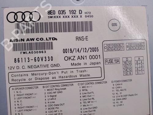 Radio AUDI A4 B7 (8EC) 3.2 FSI | BP32145430E6 